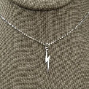 Silver Lightning Bolt Harry Potter Necklace